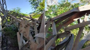 Read more about the article Duas pessoas morrem após torre de telefonia desativada desabar