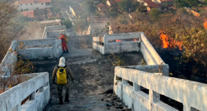 Read more about the article Bombeiros apagam incêndio em vegetação no morro do Cristo Redentor em Ipueiras