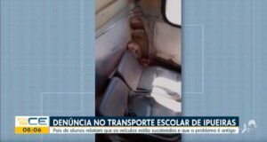 Read more about the article No dia de seu aniversário,  Ipueiras volta a ter  reclamações sobre transporte  escolar na TV