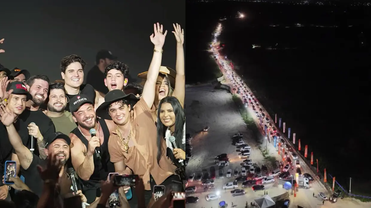 Vaquejada com Safadão e Xand Avião tem fila gigante de carros e live com 18 cantores