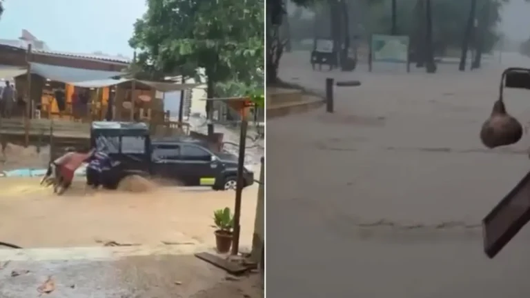 Chuvas intensas em Jericoacoara alagam vila e afetam turismo