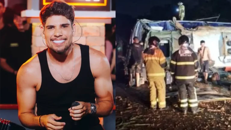 Ônibus da banda de Núzio Medeiros tomba na BR-316 em Teresina e deixa feridos