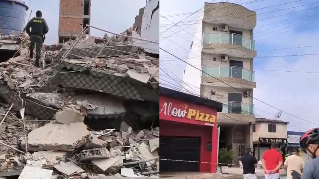Hotel desaba em Tianguá e deixa ao menos uma pessoa morta